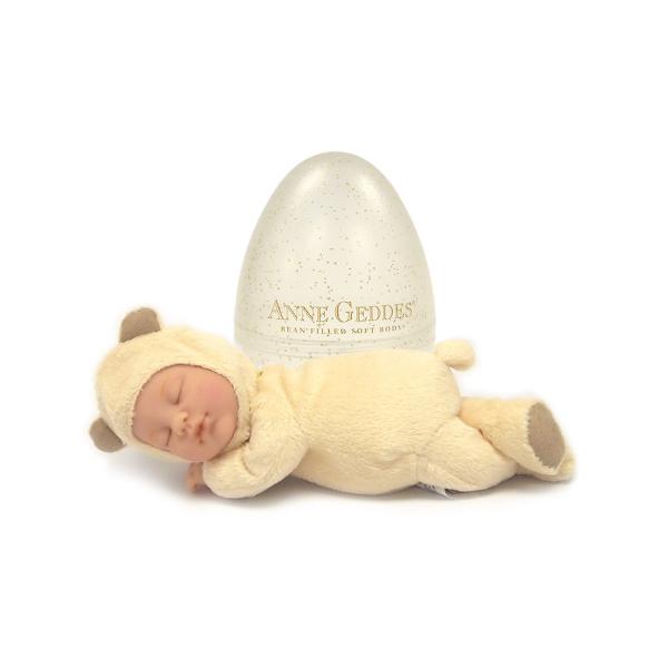 ANNE GEDDES Baby Puppe Bär hellgelb im Glitzerei -23 cm-